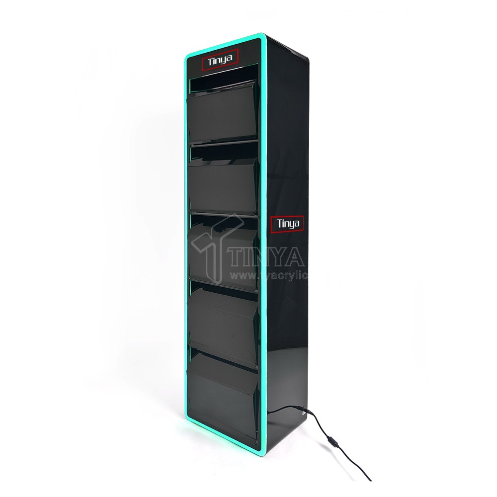 Acrylic Smoke Display Stand Led Light Colorful Lamp Smoke Shop Display Racks Countertop Display Case with Remote Control Acrylic Smoke Display Stand Led Light Colorful Lamp Smoke Shop Display Racks Countertop Display Case with Remote Control