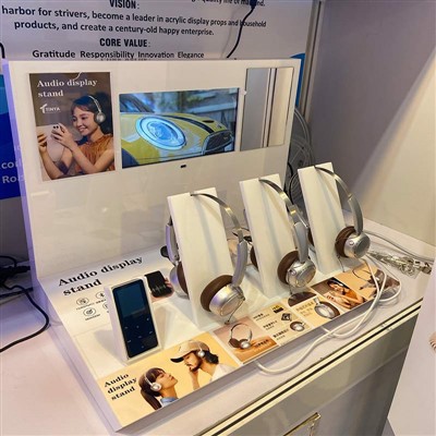조리대 아크릴 이어폰 스탠드 헤드폰 디스플레이 소매점 디스플레이 LCD